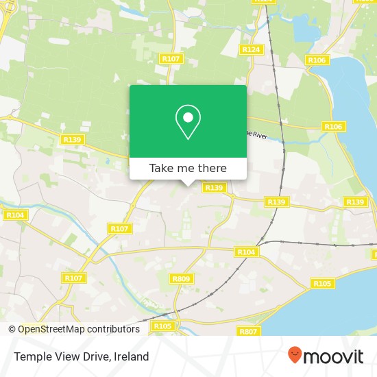 Temple View Drive map