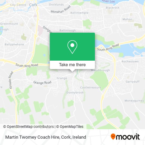 Martin Twomey Coach Hire, Cork map