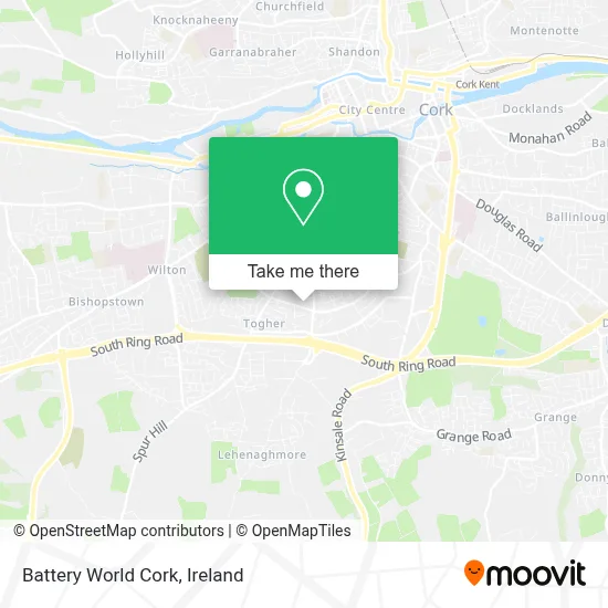 Battery World Cork map