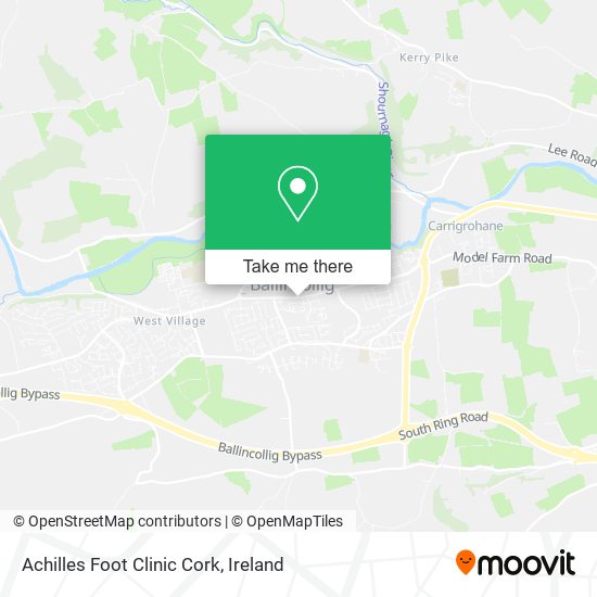 Achilles Foot Clinic Cork map