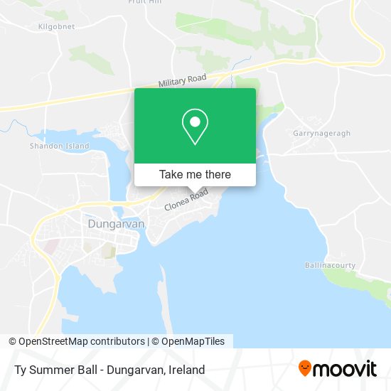 Ty Summer Ball - Dungarvan map