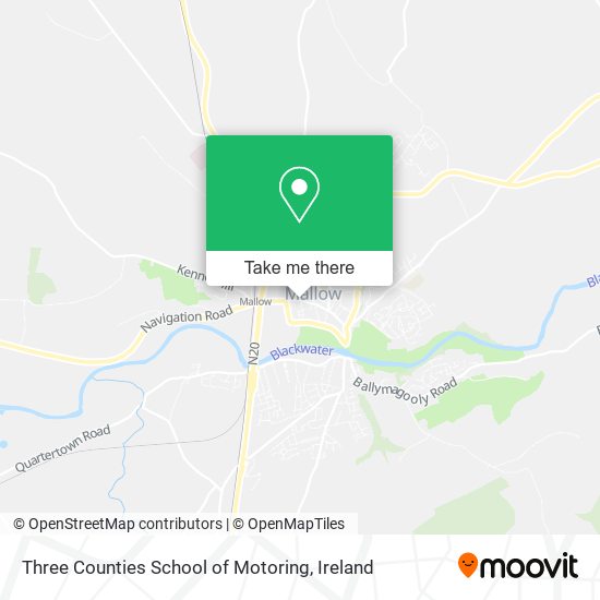 Three Counties School of Motoring map