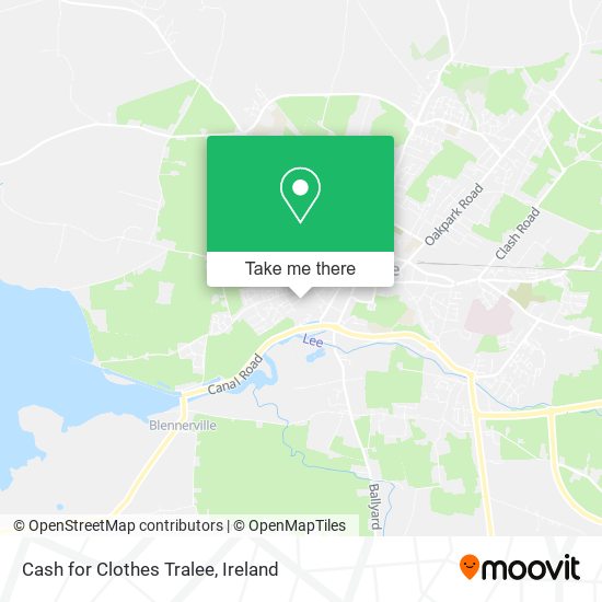 Cash for Clothes Tralee map