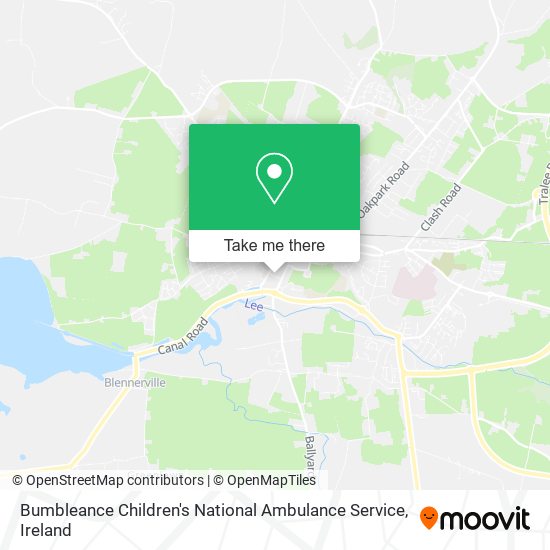 Bumbleance Children's National Ambulance Service map