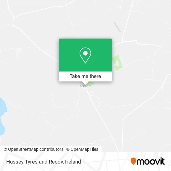 Hussey Tyres and Recov map