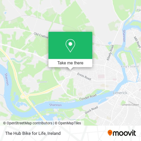 The Hub Bike for Life map