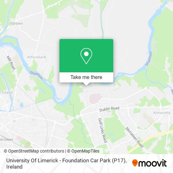 University Of Limerick - Foundation Car Park (P17) map
