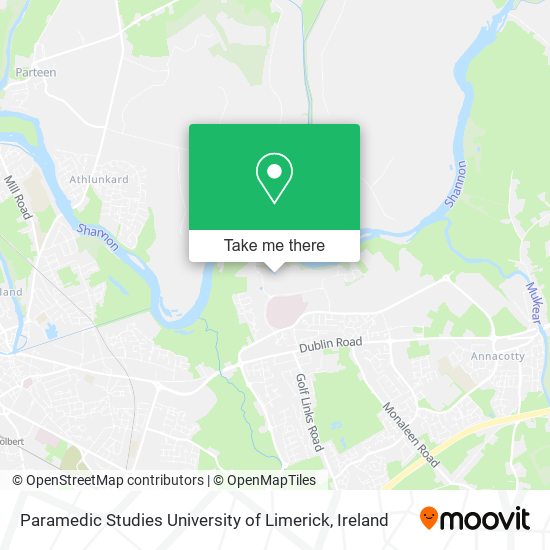 Paramedic Studies University of Limerick map