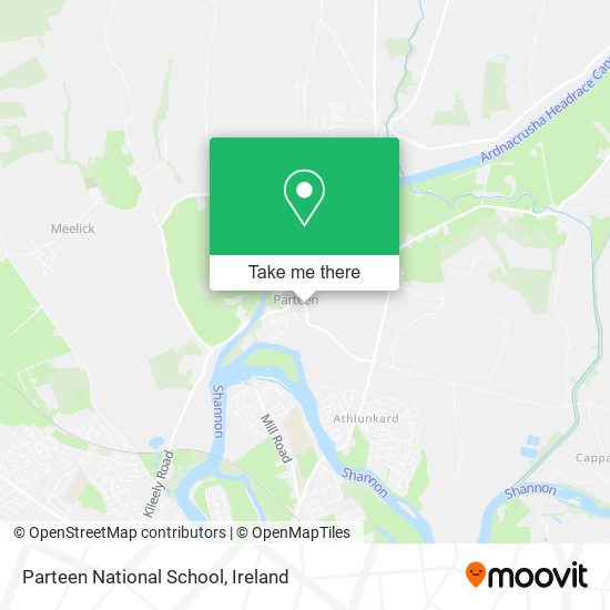 Parteen National School map