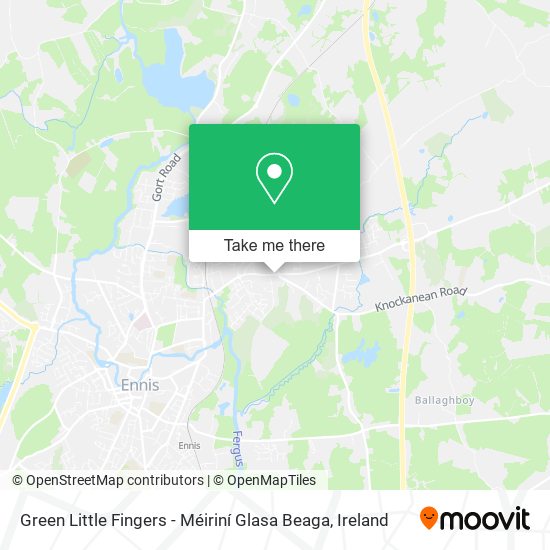 Green Little Fingers - Méiriní Glasa Beaga map