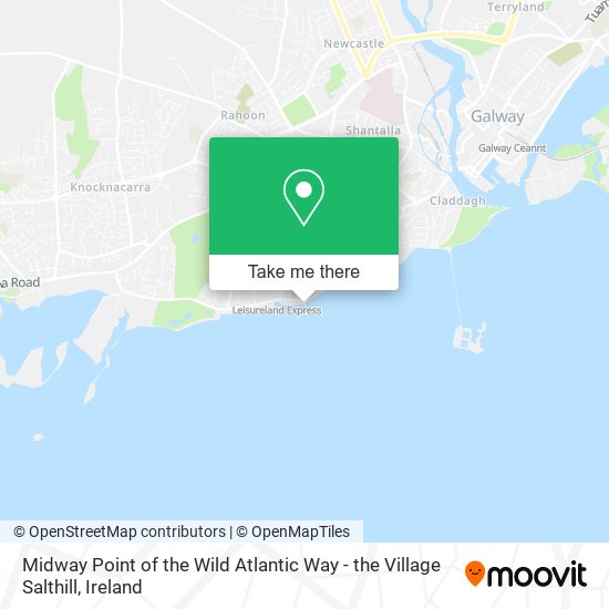 Midway Point of the Wild Atlantic Way - the Village Salthill map