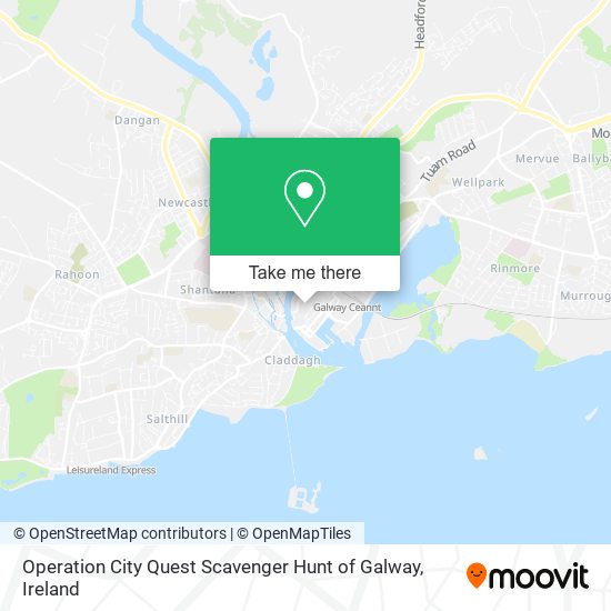 Operation City Quest Scavenger Hunt of Galway map