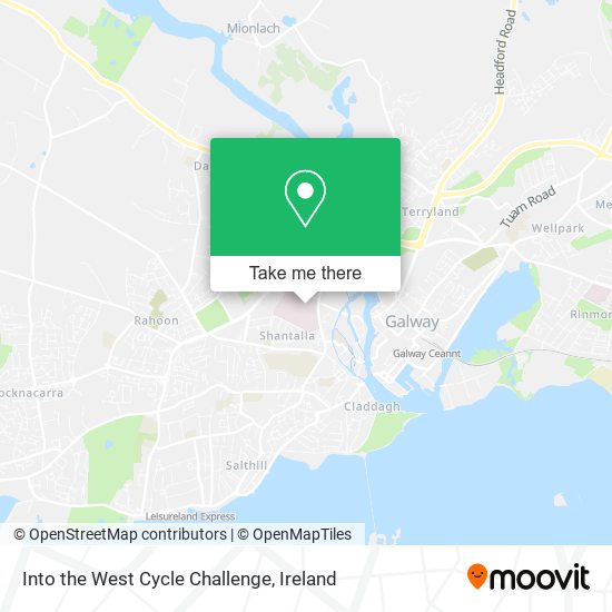 Into the West Cycle Challenge map
