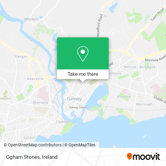 Ogham Stones map