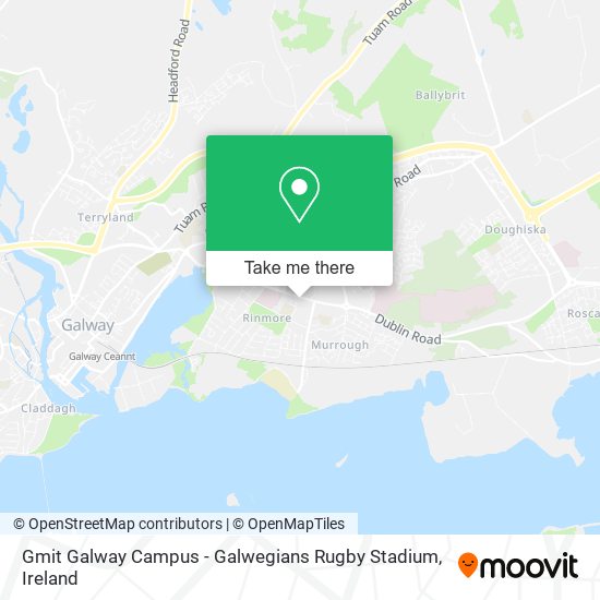 Gmit Galway Campus - Galwegians Rugby Stadium map