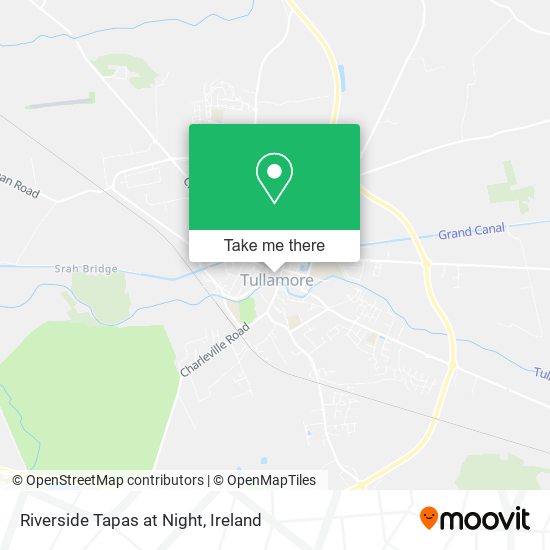 Riverside Tapas at Night map