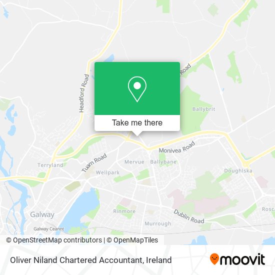 Oliver Niland Chartered Accountant map