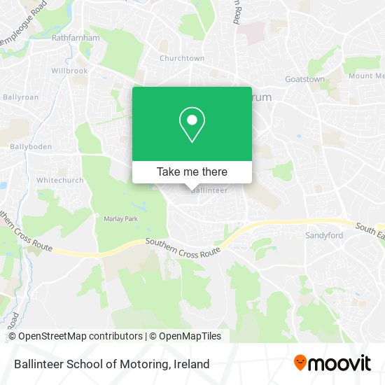 Ballinteer School of Motoring map
