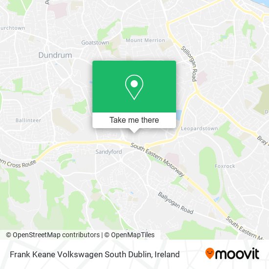 Frank Keane Volkswagen South Dublin map