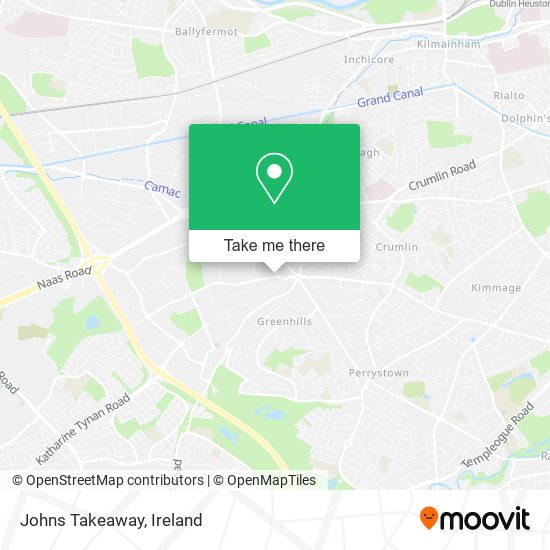 Johns Takeaway map