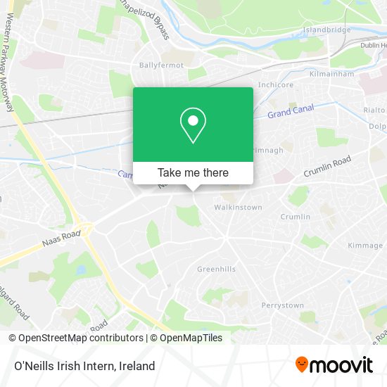 O'Neills Irish Intern map