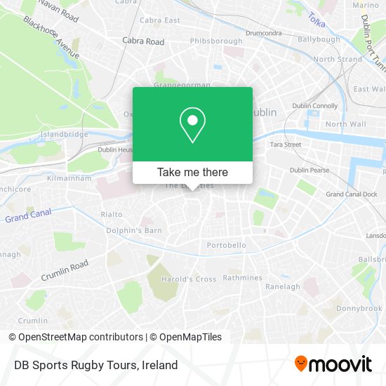 DB Sports Rugby Tours map