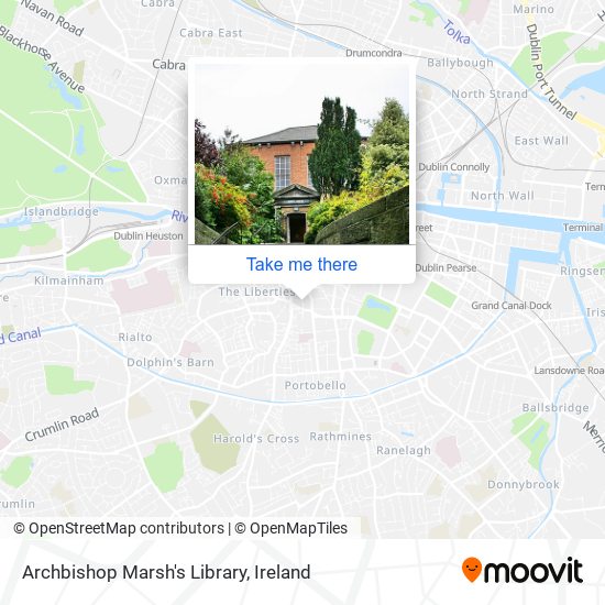 Archbishop Marsh's Library map