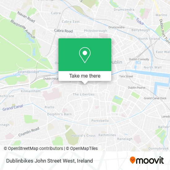Dublinbikes John Street West map