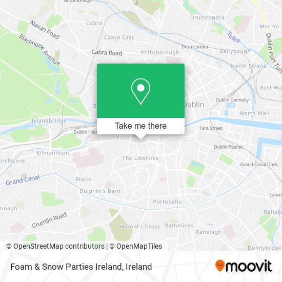 Foam & Snow Parties Ireland map