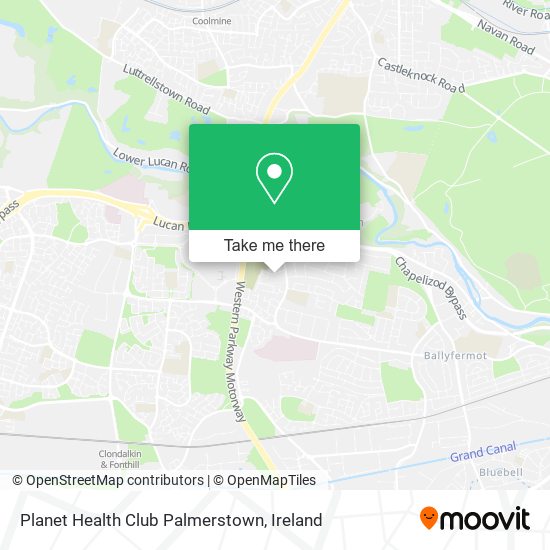 Planet Health Club Palmerstown map