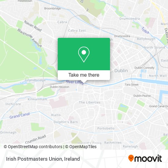 Irish Postmasters Union map