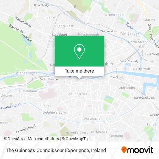 The Guinness Connoisseur Experience map
