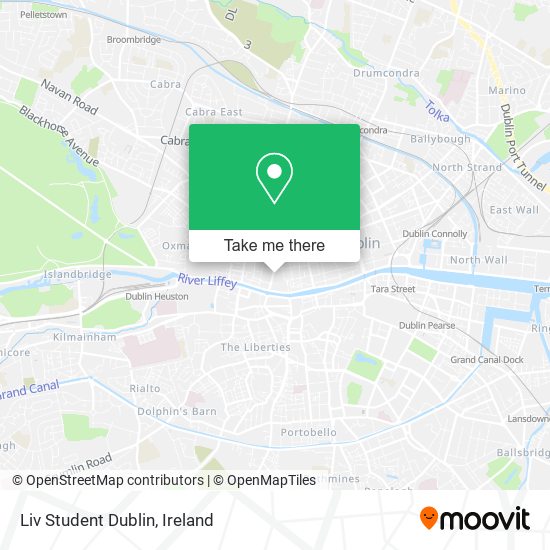 Liv Student Dublin map