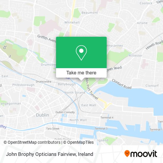 John Brophy Opticians Fairview map