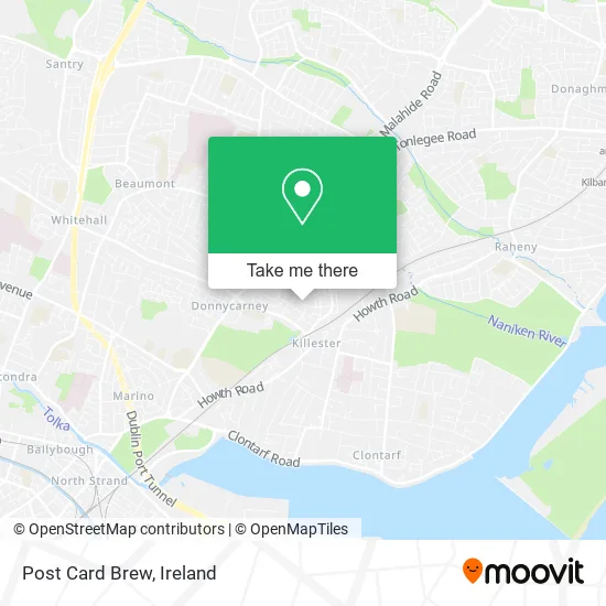 Post Card Brew map