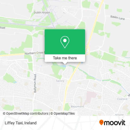 Liffey Taxi map