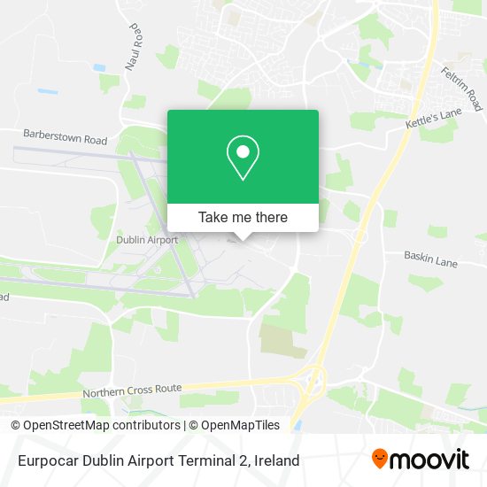 Eurpocar Dublin Airport Terminal 2 map