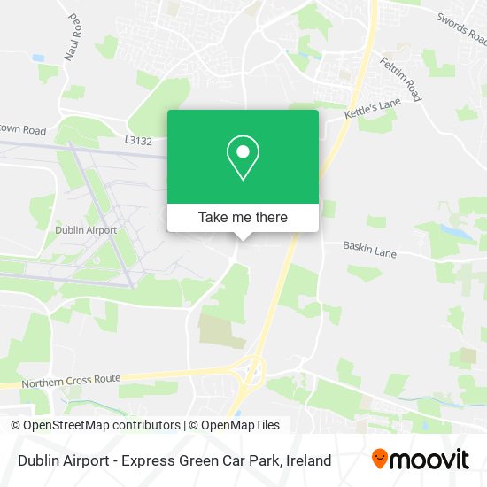 Dublin Airport - Express Green Car Park map