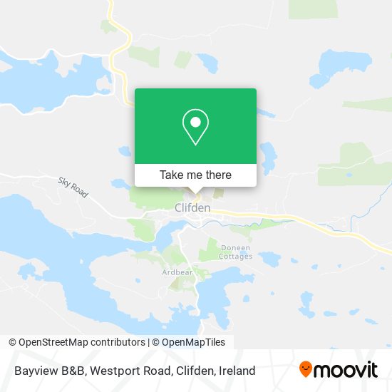 Bayview B&B, Westport Road, Clifden map