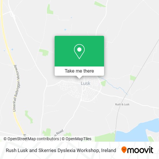 Rush Lusk and Skerries Dyslexia Workshop map
