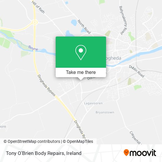 Tony O'Brien Body Repairs map