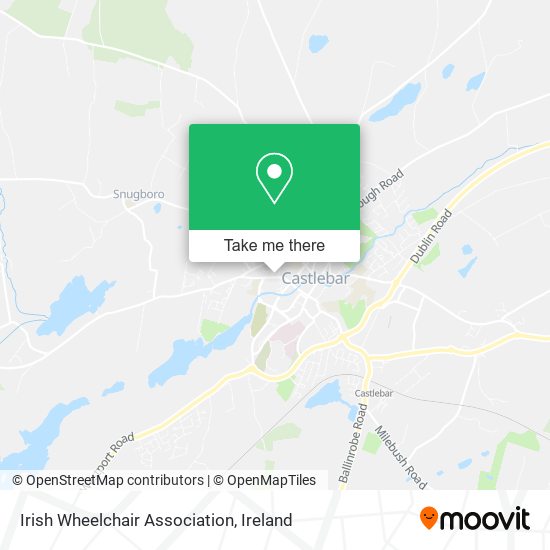 Irish Wheelchair Association map
