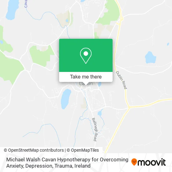 Michael Walsh Cavan Hypnotherapy for Overcoming Anxiety, Depression, Trauma map