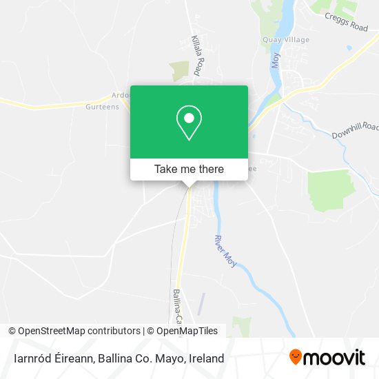 Iarnród Éireann, Ballina Co. Mayo map