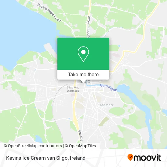 Kevins Ice Cream van Sligo map