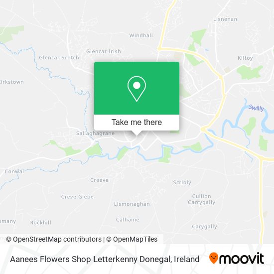 Aanees Flowers Shop Letterkenny Donegal map