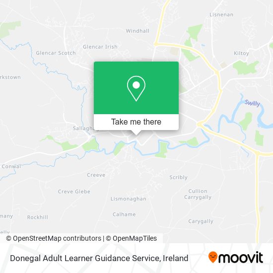 Donegal Adult Learner Guidance Service map