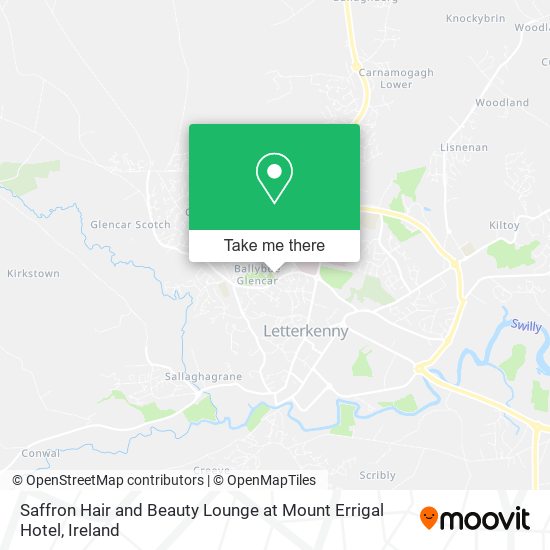 Saffron Hair and Beauty Lounge at Mount Errigal Hotel map
