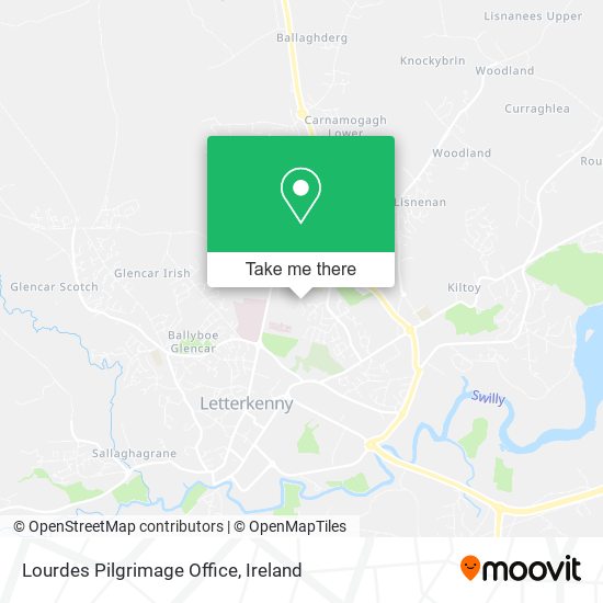 Lourdes Pilgrimage Office map