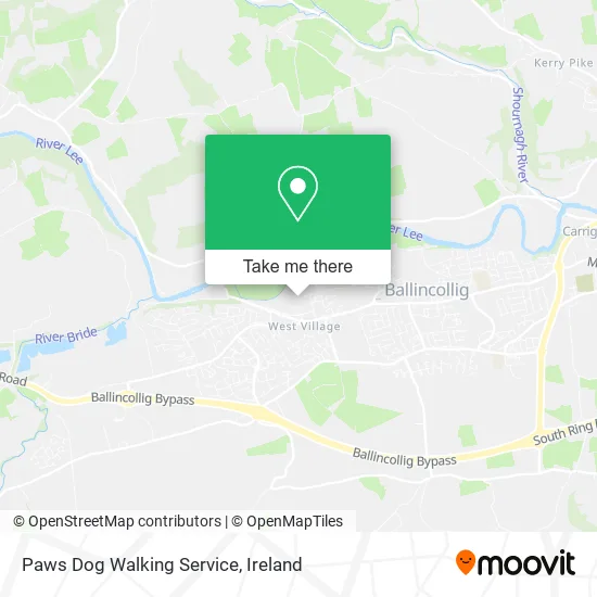 Paws Dog Walking Service map